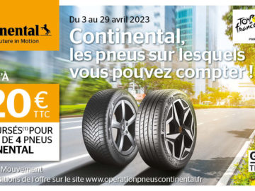 Offre de printemps : jusqu’à 120€ offerts sur les pneus Continental