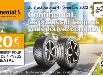 Offre d’automne : jusqu’à 120€ offerts sur les pneus Continental